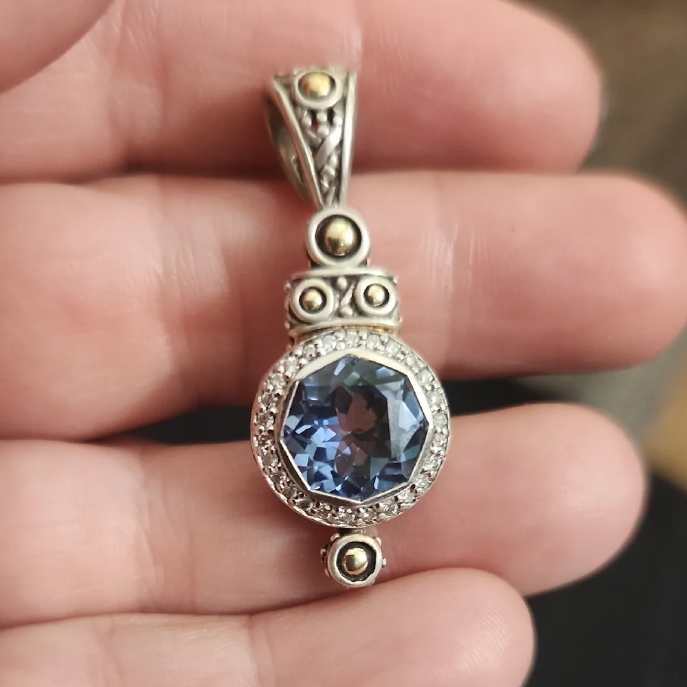 John Hardy From the Batu Sari Collection Sterling Silver & 18K - Picture 1 of 6